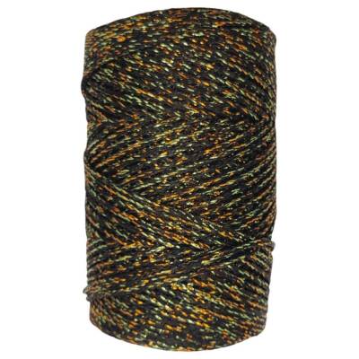 Angel Çanta Aksesuar Renkli Simli Polyester Makrome Siyah Renk 200 gr No:01 - 1