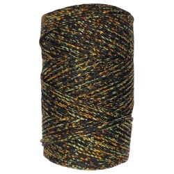 Angel Çanta Aksesuar Renkli Simli Polyester Makrome Siyah Renk 200 gr No:01 - Angel Çanta Aksesuar