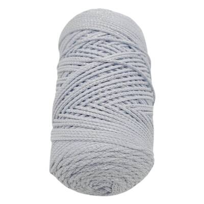 Angel Çanta Aksesuar Simli Polyester Makrome Bebe Mavi Renk 200 gr - 2