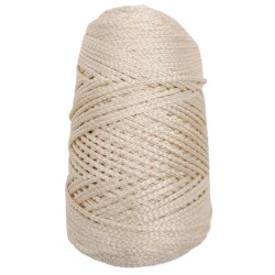 Angel Çanta Aksesuar Simli Polyester Makrome Bej Renk 200 gr - Angel Çanta Aksesuar