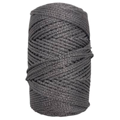 Angel Çanta Aksesuar Simli Polyester Makrome Koyu Gri Renk 200 gr - 1