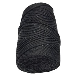 Angel Çanta Aksesuar Simli Polyester Makrome Siyah Renk 200 gr - 2
