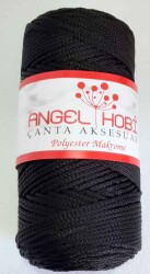 Angel Çanta Aksesuar Siyah Renk Polyester Makrome - Angel Çanta Aksesuar