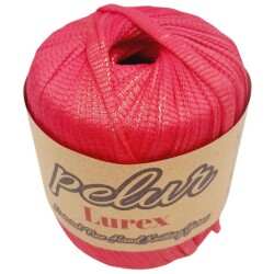 Angel Çanta Aksesuar Pelur Lurex Simli Ribbon İp Fuşya Renk - Angel Çanta Aksesuar