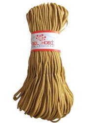 Angel Çanta Aksesuar Polyester Rulo Makrome Hardal Sarı 5Mm - Angel Çanta Aksesuar