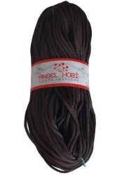 Angel Çanta Aksesuar Polyester Rulo Makrome Koyu Kahve 5Mm - Angel Çanta Aksesuar