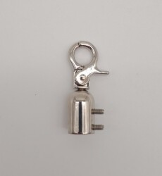 Angel Çanta Aksesuar 12 mm Gümüş Renk Kancalı Kovan 1 Adet - Angel Çanta Aksesuar