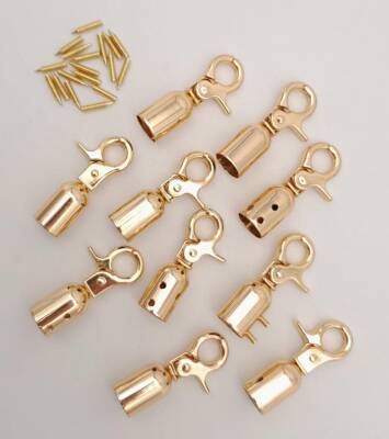 Angel Çanta Aksesuar 12 mm Light Gold Renk Kancalı Kovan 10 Adet - 3