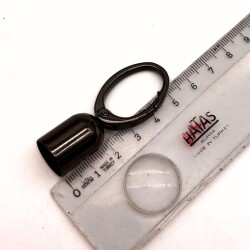 Angel Çanta Aksesuar 14 mm Füme Renk Oval Halkalı Kancalı Kovan 1 Adet - Angel Çanta Aksesuar