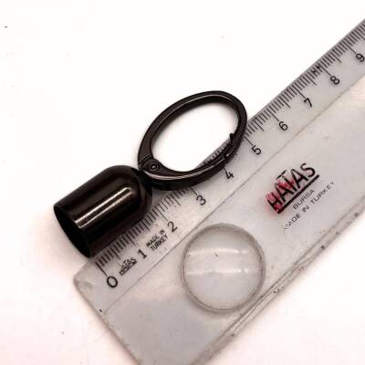 Angel Çanta Aksesuar 14 mm Füme Renk Oval Halkalı Kancalı Kovan 1 Adet - 1