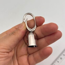 Angel Çanta Aksesuar 14 mm Gümüş Renk Oval Halkalı Kancalı Kovan 1 Adet - 2