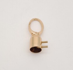 Angel Çanta Aksesuar 14 mm Light Gold Renk Oval Halkalı Kancalı Kovan 1 Adet - 2