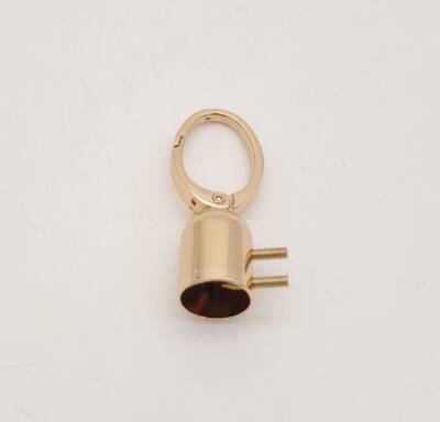 Angel Çanta Aksesuar 14 mm Light Gold Renk Oval Halkalı Kancalı Kovan 1 Adet - 2