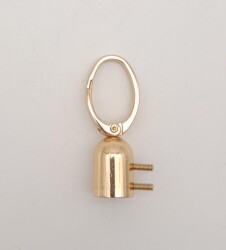 Angel Çanta Aksesuar 14 mm Light Gold Renk Oval Halkalı Kancalı Kovan 1 Adet - Angel Çanta Aksesuar