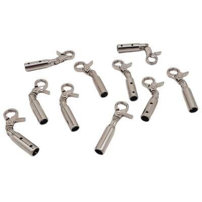 Angel Çanta Aksesuar 7 mm Kancalı Kovan Gümüş Renk 10 Adet - 2