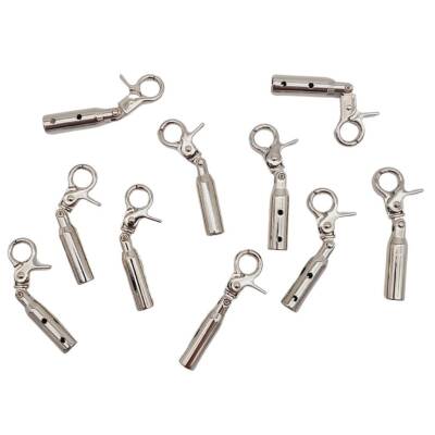 Angel Çanta Aksesuar 7 mm Kancalı Kovan Gümüş Renk 10 Adet - 1