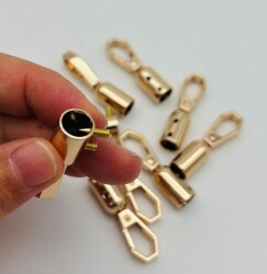 Angel Çanta Aksesuar 9 mm Light Gold Renk Kancalı Kovan 10 Adet - 2