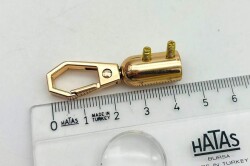 Angel Çanta Aksesuar 9 mm Light Gold Renk Kancalı Kovan 10 Adet - 3
