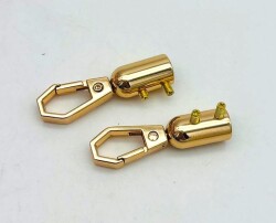 Angel Çanta Aksesuar 9 mm Light Gold Renk Kancalı Kovan 2 Adet - Angel Çanta Aksesuar