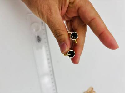 Angel Çanta Aksesuar 9 mm Light Gold Renk Kancalı Kovan 2 Adet - 2