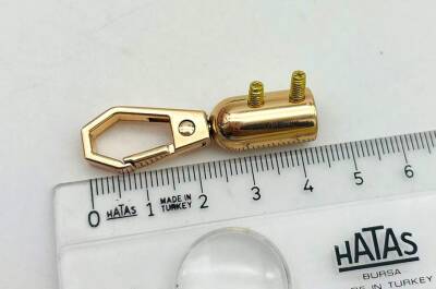 Angel Çanta Aksesuar 9 mm Light Gold Renk Kancalı Kovan 2 Adet - 3