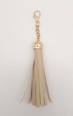 Angel Çanta Aksesuar Bej Suni Deri Kovanlı Püskül Light Gold Metalli - 1