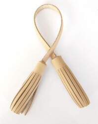 Angel Çanta Aksesuar Gerçek Deri İkili Düz Püskül Ham Renk - Angel Çanta Aksesuar