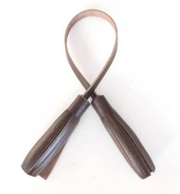 Angel Çanta Aksesuar Gerçek Deri İkili Düz Püskül Kahverengi - 1