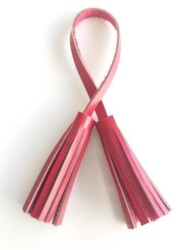 Angel Çanta Aksesuar Gerçek Deri İkili Düz Püskül Kırmızı Renk - Angel Çanta Aksesuar