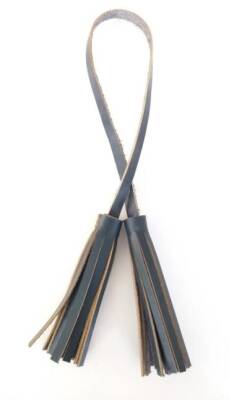 Angel Çanta Aksesuar Gerçek Deri İkili Düz Püskül Lacivert - 1