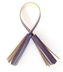 Angel Çanta Aksesuar Gerçek Deri İkili Düz Püskül Mor - Angel Çanta Aksesuar