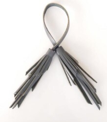 Angel Çanta Aksesuar Gerçek Deri İkili Zig Zag Püskül Gri Renk - Angel Çanta Aksesuar