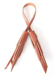 Angel Çanta Aksesuar Gerçek Deri İkili Zig Zag Püskül Taba Renk - Angel Çanta Aksesuar