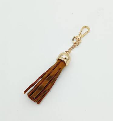 Angel Çanta Aksesuar Gerçek Deri Kovanlı Püskül Crazy Oil Hardal Light Gold Metalli - 1