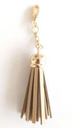 Angel Çanta Aksesuar Gerçek Deri Kovanlı Püskül Ham Renk - Angel Çanta Aksesuar