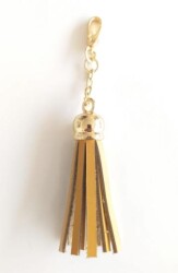 Angel Çanta Aksesuar Gerçek Deri Kovanlı Püskül Hardal Sarı Renk - Angel Çanta Aksesuar