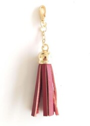 Angel Çanta Aksesuar Gerçek Deri Kovanlı Püskül Kırmızı Renk - Angel Çanta Aksesuar