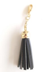 Angel Çanta Aksesuar Gerçek Deri Kovanlı Püskül Siyah Renk - Angel Çanta Aksesuar