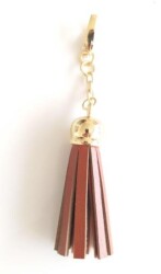 Angel Çanta Aksesuar Gerçek Deri Kovanlı Püskül Taba Renk - Angel Çanta Aksesuar