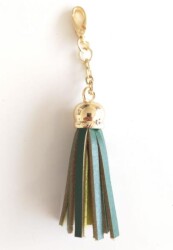 Angel Çanta Aksesuar Gerçek Deri Kovanlı Püskül Yeşil Renk - Angel Çanta Aksesuar