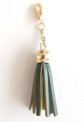 Angel Çanta Aksesuar Gerçek Deri Kovanlı Püskül Yeşil Renk - 1