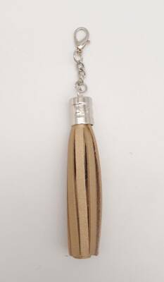 Angel Çanta Aksesuar Gold Renk Suni Deri Kovanlı Püskül Gümüş Metalli - 1