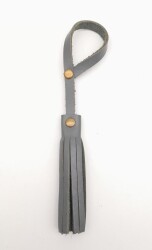 Angel Çanta Aksesuar Gri Renk Gerçek Deri Püskül Antik Metalli - Angel Çanta Aksesuar