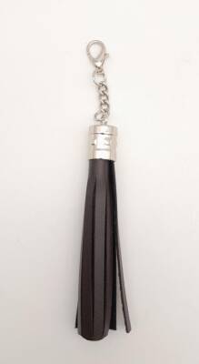 Angel Çanta Aksesuar Kahverengi Suni Deri Kovanlı Püskül Gümüş Metalli - 1