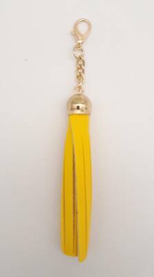 Angel Çanta Aksesuar Sarı Suni Deri Kovanlı Püskül Light Gold Metalli - 1