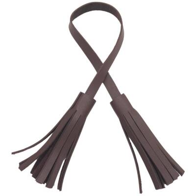 Angel Çanta Aksesuar Suni Deri İkili Düz Püskül Koyu Kahverengi - 1