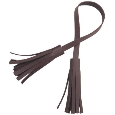 Angel Çanta Aksesuar Suni Deri İkili Düz Püskül Koyu Kahverengi - 2