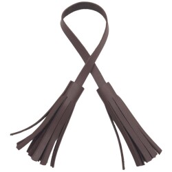 Angel Çanta Aksesuar Suni Deri İkili Düz Püskül Koyu Kahverengi - Angel Çanta Aksesuar