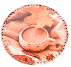 Angel Çanta Aksesuar 30 Cm Çapında Resimli Ahşap Tepsi Tabanı Yeni Ny10 - Angel Çanta Aksesuar