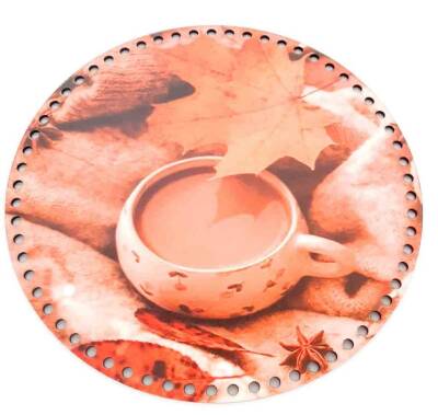 Angel Çanta Aksesuar 30 Cm Çapında Resimli Ahşap Tepsi Tabanı Yeni Ny10 - 1